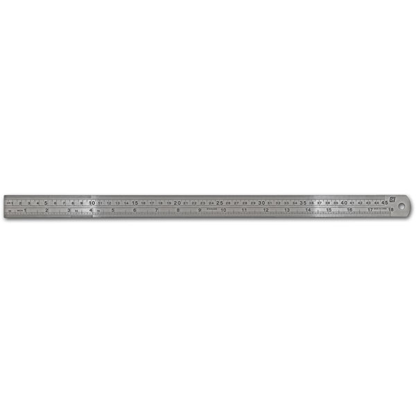 Stainless Steel Ruler – 18” (45 cm)  No Cork Backing - Sterilizable