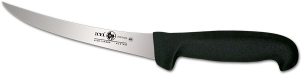 6" Curved Boning Knife, Flexible Blade, Poly Handle(On Clearance)