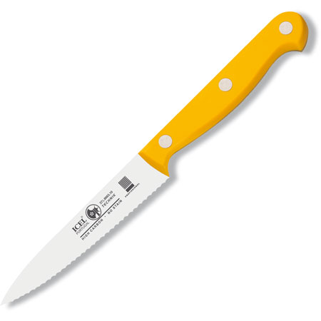 4" Paring Knife, Wavy Edge, Yellow
