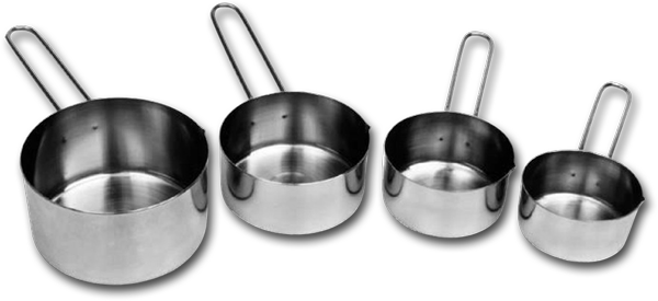 4 Pc. Measuring Cup Set, Stainless Steel