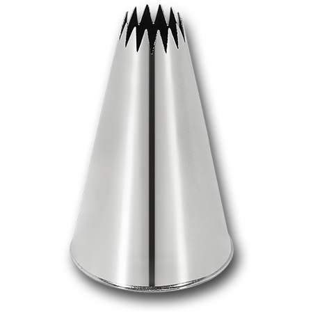 French Star Tip - Open, Seamless & Stainless, 9mm