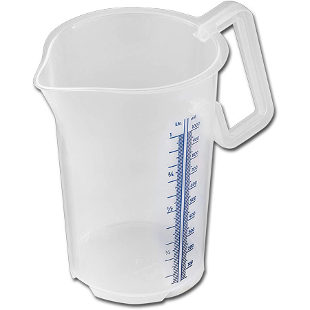 Measuring Jug, 1L/1000ml with Stackable Closed Handle