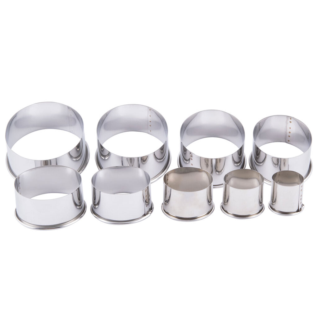 9 Piece Plain Oval Cutter Set