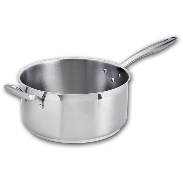 8 QT Low Sauce Pan with Helper Handle