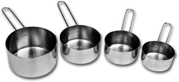 4 Pc. Measuring Cup Set, Stainless Steel