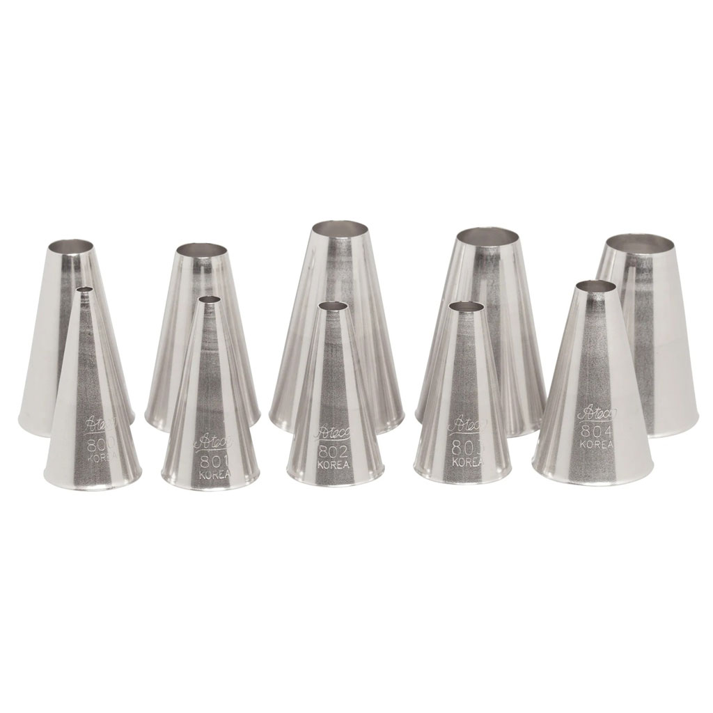 10 Piece Plain Decorating Tube Set