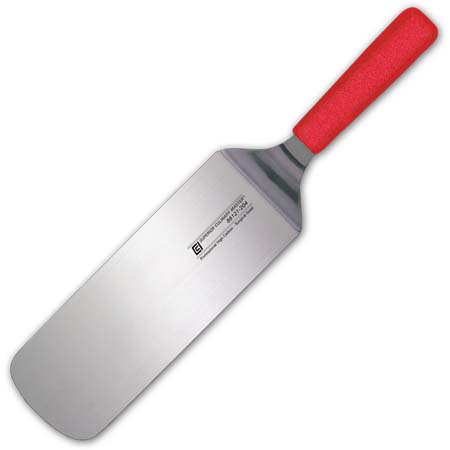 8" Turner, Round End, Red Handle