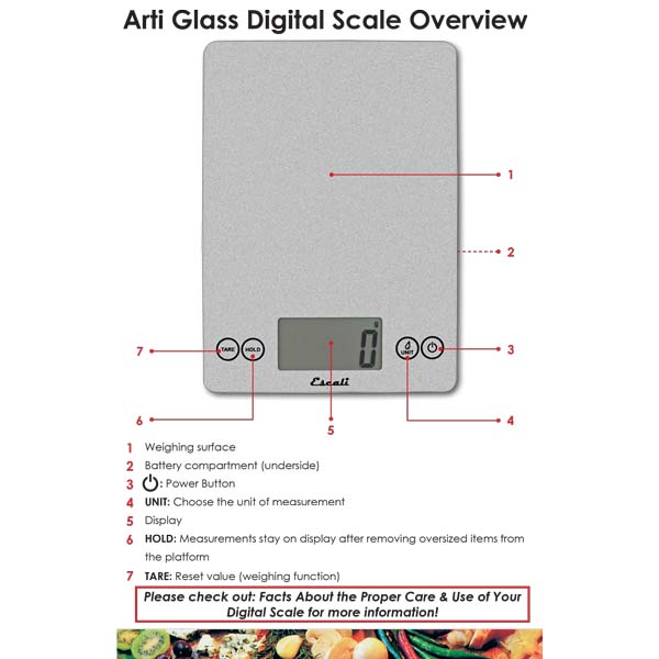 ARTI Glass Digital Scale, Shiny Silver #4