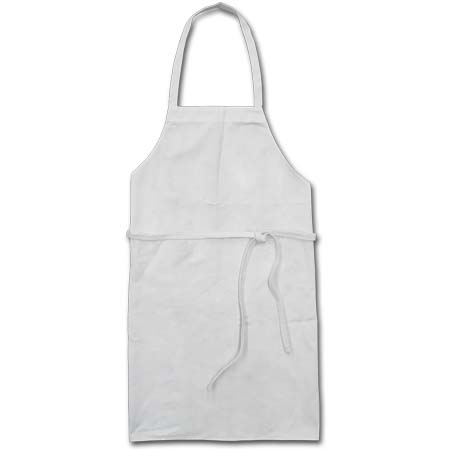 Standard Bib Apron, White No Pockets