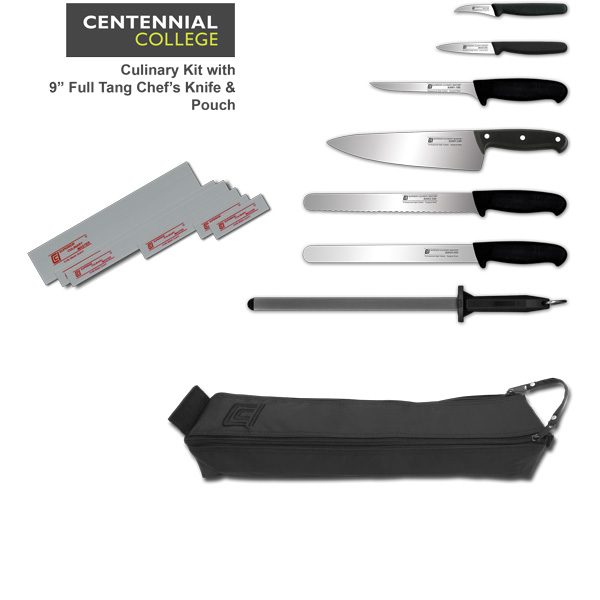 Centennial College Culinary Kit (9" Chef Knife, POM Handle with Pouch)