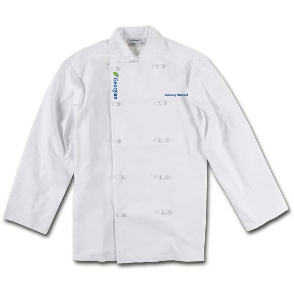 Chef Jackets with Knot Buttons, 65% Polyester/35% Cotton