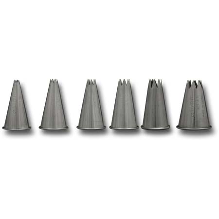 Star Piping Tips, 6 Piece, SSProfessional Roll Top