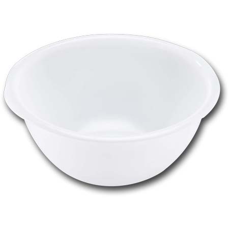 Round Plastic Bowl, PE, White 13.0 L