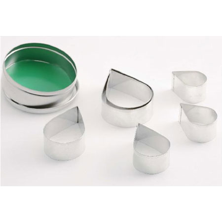 6 Piece Teardrop Cutter Set, Plain