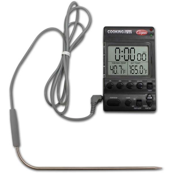 Digital Timer Alarm with Thermometer Probe